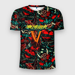 Мужская спорт-футболка God of War битва огня