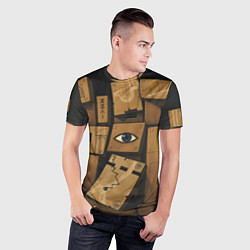 Футболка спортивная мужская Коробки и глаз, цвет: 3D-принт — фото 2