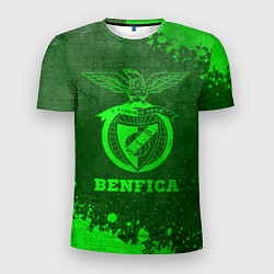 Футболка спортивная мужская Benfica - green gradient, цвет: 3D-принт