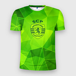 Футболка спортивная мужская Sporting green poly, цвет: 3D-принт