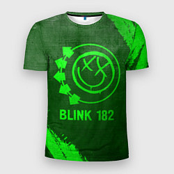 Футболка спортивная мужская Blink 182 - green gradient, цвет: 3D-принт