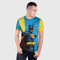 Футболка спортивная мужская Бэтмен предупреждает, цвет: 3D-принт — фото 2