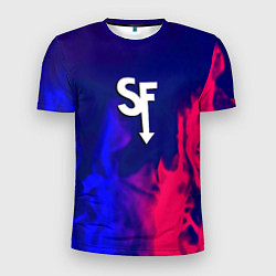 Футболка спортивная мужская Sally face neon flame, цвет: 3D-принт