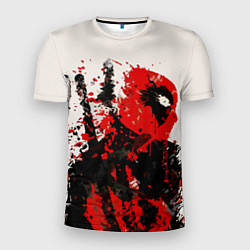 Мужская спорт-футболка Дэдпул брызги