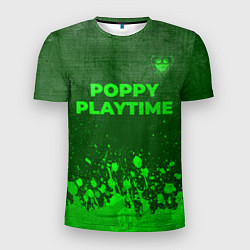 Футболка спортивная мужская Poppy Playtime - green gradient посередине, цвет: 3D-принт