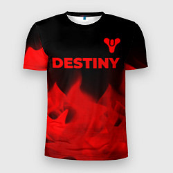 Футболка спортивная мужская Destiny - red gradient посередине, цвет: 3D-принт