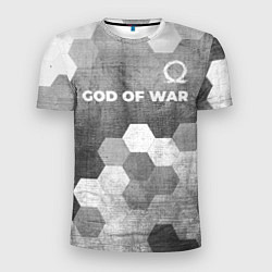 Футболка спортивная мужская God of War - grey gradient посередине, цвет: 3D-принт