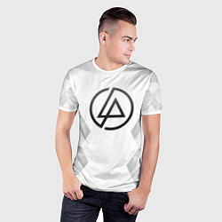 Футболка спортивная мужская Linkin Park white poly, цвет: 3D-принт — фото 2