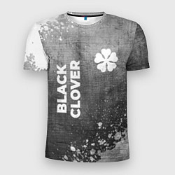 Футболка спортивная мужская Black Clover - grey gradient вертикально, цвет: 3D-принт