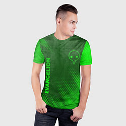 Футболка спортивная мужская Evangelion - green gradient вертикально, цвет: 3D-принт — фото 2