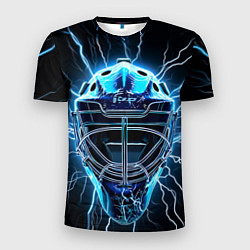 Футболка спортивная мужская Маска голкипера в молниях, цвет: 3D-принт