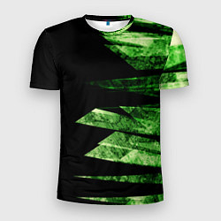 Футболка спортивная мужская Color green black, цвет: 3D-принт