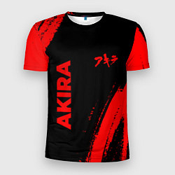 Мужская спорт-футболка Akira - red gradient вертикально