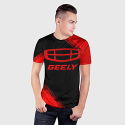Футболка спортивная мужская Geely - red gradient, цвет: 3D-принт — фото 2