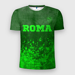 Футболка спортивная мужская Roma - green gradient посередине, цвет: 3D-принт