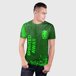 Футболка спортивная мужская Spirited Away - green gradient вертикально, цвет: 3D-принт — фото 2