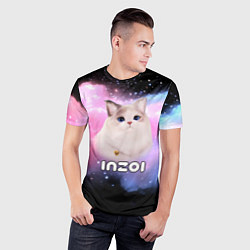 Футболка спортивная мужская Inzoi логотип и кошечка на облаке, цвет: 3D-принт — фото 2