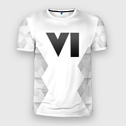 Футболка спортивная мужская GTA 6 white poly, цвет: 3D-принт