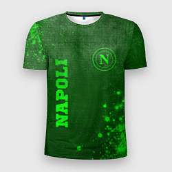 Мужская спорт-футболка Napoli - green gradient вертикально