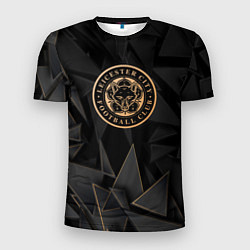Футболка спортивная мужская Leicester City golden poly, цвет: 3D-принт