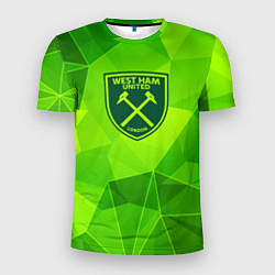 Футболка спортивная мужская West Ham green poly, цвет: 3D-принт