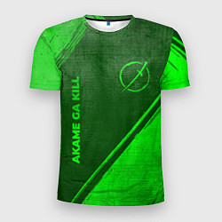 Мужская спорт-футболка Akame ga Kill - green gradient вертикально