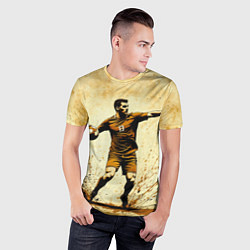 Футболка спортивная мужская Гандболист на бежевом, цвет: 3D-принт — фото 2