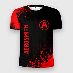 Футболка спортивная мужская Aerosmith - red gradient вертикально, цвет: 3D-принт