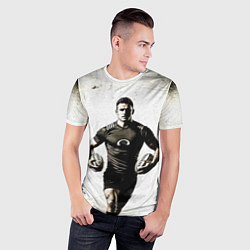 Футболка спортивная мужская Регбист с двумя мячами, цвет: 3D-принт — фото 2