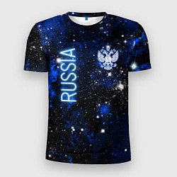 Мужская спорт-футболка Звёздное небо России и герб