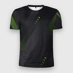 Мужская спорт-футболка Color black green