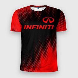 Футболка спортивная мужская Infiniti - red gradient посередине, цвет: 3D-принт