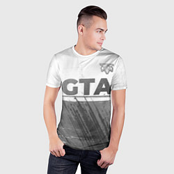 Футболка спортивная мужская GTA - white gradient посередине, цвет: 3D-принт — фото 2