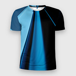 Футболка спортивная мужская Black blue, цвет: 3D-принт