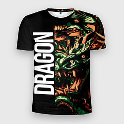 Мужская спорт-футболка Татуировка дракона ирезуми