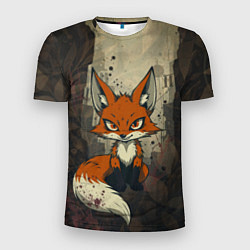 Футболка спортивная мужская Рыжий лис хитрец, цвет: 3D-принт
