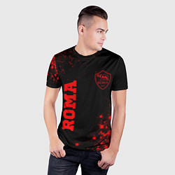 Футболка спортивная мужская Roma - red gradient вертикально, цвет: 3D-принт — фото 2