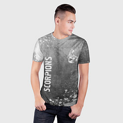 Футболка спортивная мужская Scorpions - grey gradient вертикально, цвет: 3D-принт — фото 2