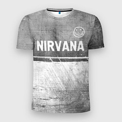 Футболка спортивная мужская Nirvana - grey gradient посередине, цвет: 3D-принт