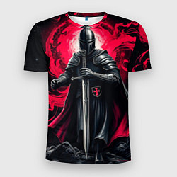 Мужская спорт-футболка Рыцарь-крестоносец ордена красной звезды