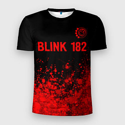Футболка спортивная мужская Blink 182 - red gradient посередине, цвет: 3D-принт