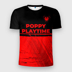 Футболка спортивная мужская Poppy Playtime - red gradient посередине, цвет: 3D-принт