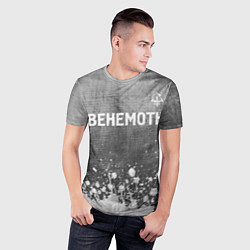 Футболка спортивная мужская Behemoth - grey gradient посередине, цвет: 3D-принт — фото 2