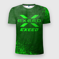 Футболка спортивная мужская Exeed - green gradient, цвет: 3D-принт