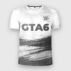 Футболка спортивная мужская GTA6 - white gradient посередине, цвет: 3D-принт