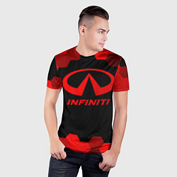 Футболка спортивная мужская Infiniti - red gradient, цвет: 3D-принт — фото 2