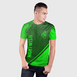 Футболка спортивная мужская Nightwish - green gradient вертикально, цвет: 3D-принт — фото 2