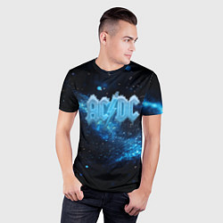 Футболка спортивная мужская ACDC ледяной логотип, цвет: 3D-принт — фото 2