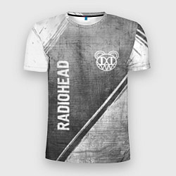 Мужская спорт-футболка Radiohead - grey gradient вертикально