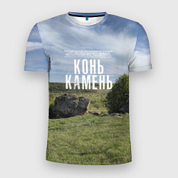 Футболка спортивная мужская Конь-Камень на Красивой Мече, цвет: 3D-принт